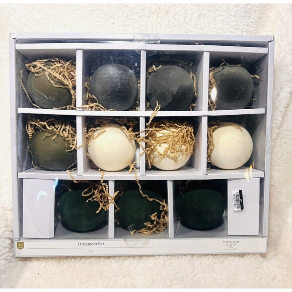 Set of 11 Velvet Decorative Ornaments - Threshold designed with Studio McGee - Picture 4 of 4